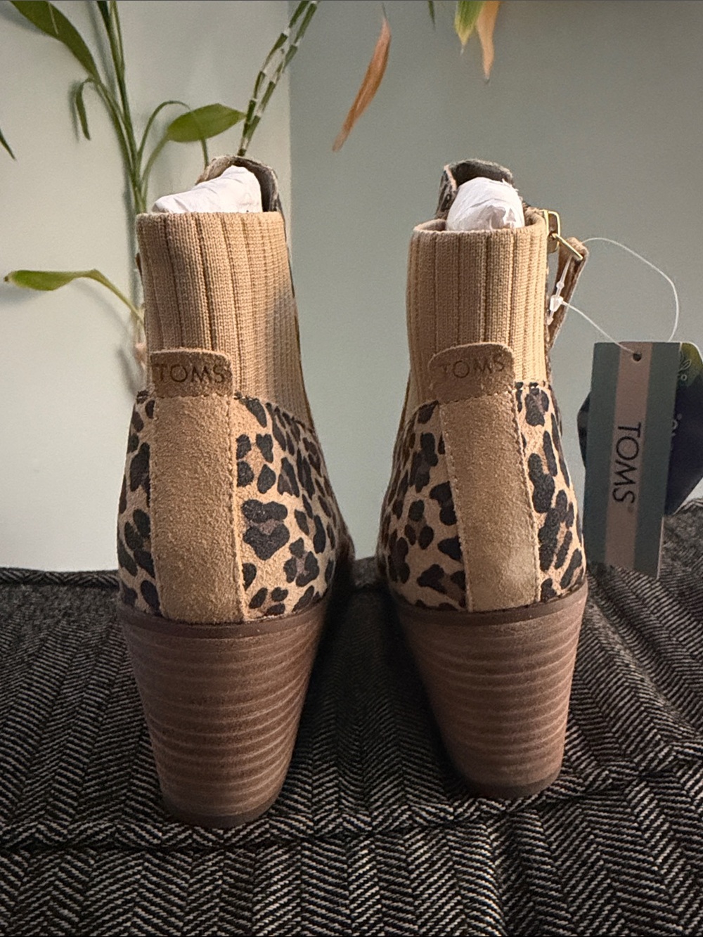 TOMS Leopard Print Chelsea Ankle Boots – New with Tags & Box - Picture 3 of 5